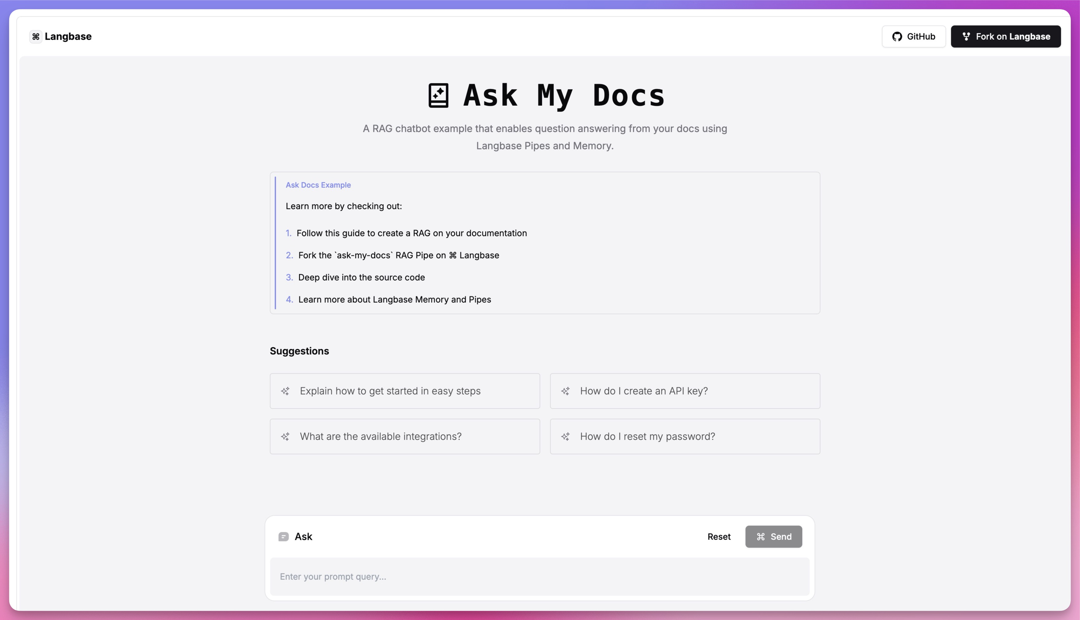 Ask My Docs RAG Live Demo – Built on React Query Docs