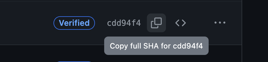GitHub commit hash